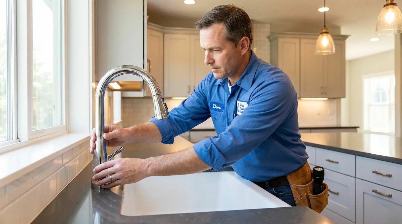 Kitchen faucet installation by Johns Plumbing LLC in Hinsdale